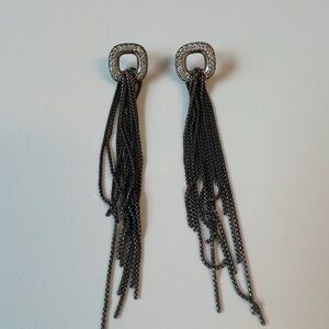 David Yurman Sterling Silver and Diamond Waterfall Earring.